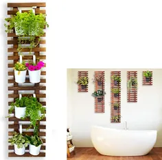 کاشت دیواری - کاشت آویز چوبی برای گیاهان در فضای باز فضای داخلی ، دیوار آهنی ، پایه گیاه ، باغ عمودی.  دکور دیوار بزرگ برای اتاق نشیمن ، دکوراسیون اتاق برای دختران نوجوان