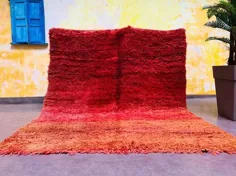 فرش جامد فرش دستباف هلو مراکشی فرش 6x7 قبیله ای گلیم |  اتسی
