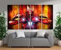 Iron Man Avengers Marvel Canvas Print Superhero Wall Art دکوراسیون اتاق مرد آهنی پوستر مارول