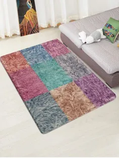 فرش ضد لغزش مربع رنگارنگ