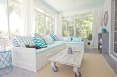 یک اتاق آفتاب تغییر شکل می دهد آبی ساحلی - در خانه ها قلاب می شود