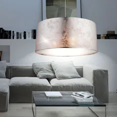 طرح Pendel Hänge Decken Lampe Leuchte Textil-silber Beleuchtung Wohn Zimmer • 65،50 یورو