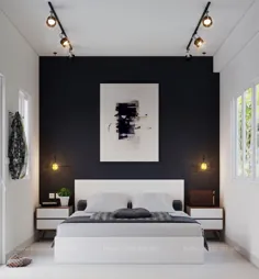 40 طرح زیبای اتاق خواب سیاه و سفید