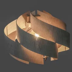 چراغ Secret Wood / سایه چراغ چوبی / چراغ آویز / چراغ آویز چوبی / چراغ سقفی چوبی