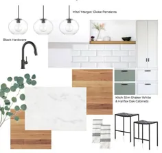 صفحه سفید و سبز آشپزخانه طراحی حالت