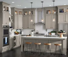 آشپزخانه خاکستری با کابینت های چند لایه - Aristokraft