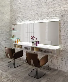 Salon Ambient Horizon Mirror Styling Station w / Storage