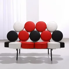 صندلی رومیزی مدرن گرد مصنوعی صندلی عاشقانه صندلی گل ختمی سفید و قرمز و سیاه