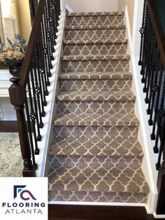 Stanton Carpet Stair Runner سفارشی Stanton توسط Flooring Atlanta نصب شده است!