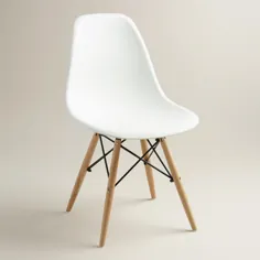 صندلی های Evie قالب سفید ، مجموعه ای از 2