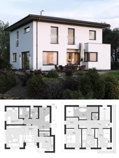 Moderne Stadtvilla ELK Haus 162 Walmdach - ELK Fertighaus |  HausbauDirekt.de