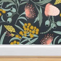 Wallpaper Flora Australis - مقیاس بزرگ گیاهان تیره گل