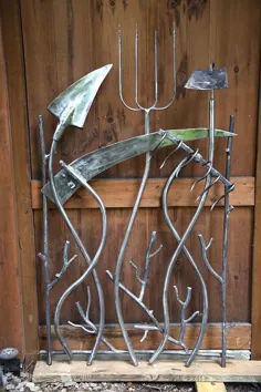 دروازه باغ متال - دروازه باغچه عجیب و غریب فلزی خلاقانه و جعلی هنری