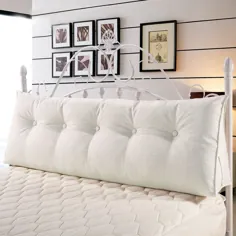 مبل WOWMAX تختخواب سفارشی شکل بال شکل مثلثی شکل بالش پشتی موقعیت قرار دادن بالش خواندن بالش دفتر پد کمر دفتر با پوشش متحرک ملکه عاج - Walmart.com