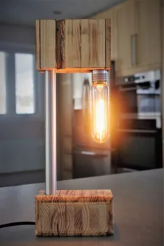 چراغ میز کار چوبی بازیافتی - چراغ های iD
