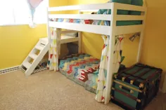 تخت تختخواب سفری DIY Kids با پله