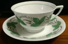 مجموعه چای و بشقاب سبز Royal Doulton CASTLEFORD GREEN