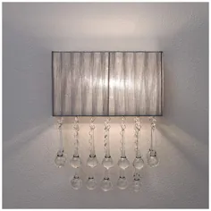 Possini Euro Pernelle 14 "High Silver Crystal Wall Sconce - # 96531 | Lamps Plus