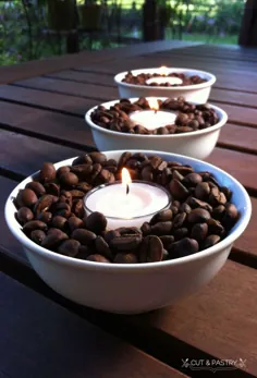جا شمع دانه های قهوه