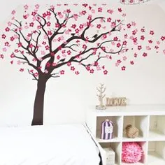 درخت شکوفه گیلاس با پرندگان