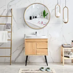 آینه دیواری دایره ای 19.7 اینچی موری ، آینه ای با قاب فلزی طلای گرد تزئینی برای ورودی های اتاق حمام اتاق نشیمن لوازم آرایشی غرور ، آینه دیواری و دیوار