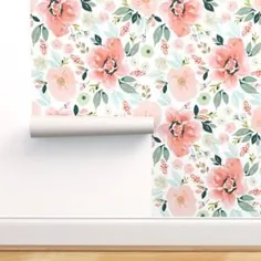 کاغذ دیواری گل گل سرخ گل رز ایندی بلوم توسط indybloomdesign |  اتسی