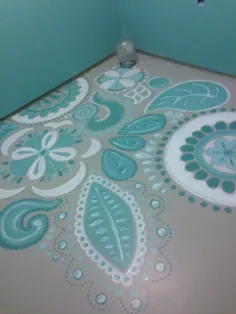 My Mudroom Floors Makeover $ 80: چگونه می توان کف های بتونی زشت خود را رنگ آمیزی کرد!  - طرح های صندوق پستی
