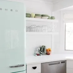 یخچال اسمیر سبز پاستل - کلبه - آشپزخانه