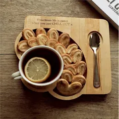 سینی سرویس چای / قهوه و شیرینی ، تخته صبحانه چوبی ، بشقاب اسنک ، مناسب برای کافه ها ، بارها و رستوران ها