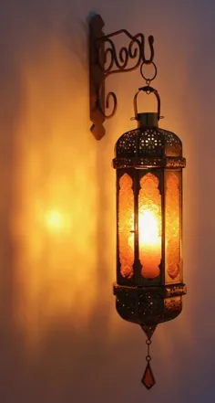 چراغ آویز تابستانی مراکش - کهربا