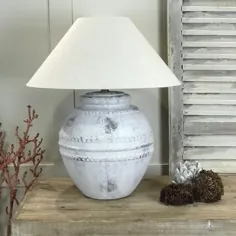 لامپ میز سرامیکی بزرگ اثر سنگ توسکانی