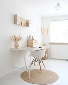 Boho Office Ideas- 20 دفتر تمیز و روشن که دوست خواهید داشت • Poplolly Co.