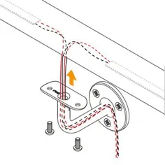 براکت هندریل - لوله تخت تا 42.4 میلی متر - فولاد ضد زنگ درجه 304 - روشنایی هندریل LED