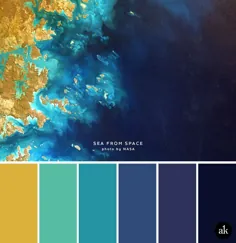 یک پالت رنگی الهام گرفته از دریا و فضا - مارک های خلاقانه برای افراد خلاق // Akula Kreative