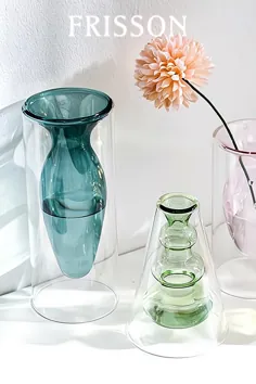 گلدان شیشه ای رنگارنگ نوردیک