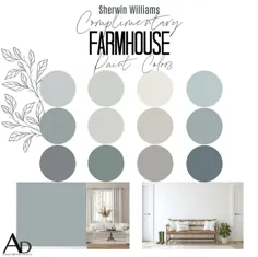 پالت رنگ رنگ FARMHOUSE شروین ویلیامز رایگان - انتخاب رنگ طرح حرفه ای رنگ - پالت رنگ داخلی