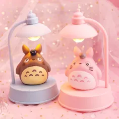 Kawaii Dazzled Totoro Night Bed و میز چراغ |  ایده های زیبا برای دکوراسیون اتاق خواب