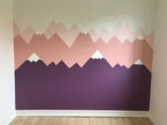نقاشی دیواری کوهستان برای مهد کودک ، اتاق کودکان