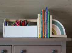 Rainbow Bookends kids - Wooden Rainbow Bookends - Bookends Nursery - دکوراسیون مهد کودک Boho - Boho Rainbow Bookends - انتهای کتاب Boho Nursery