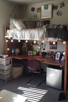 22 ایده اتاق خوابگاه کالج برای تخت های بلند