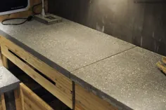 چگونه یک میز کار خیره کننده از بتن درست کنیم!
