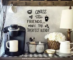 قهوه بار علامت گذاری وینیل / قهوه و عکس برگردان دوستان / قهوه بار |  اتسی