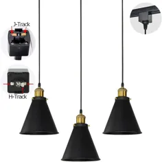 STGLIGHTING 3 بسته بسته آویز چراغ آهنگ آویز Vintage چراغ آویز سبک کارخانه صنعتی چراغ روشنایی برای لامپ رستوران شامل نمی شود