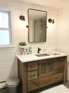 Rustic Bathroom Vanity 50 Reclaimed Wood barn w / Tin |  اتسی