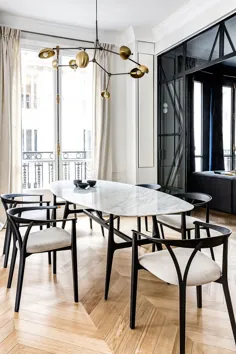 apartment آپارتمان نفیس سیاه و سفید در پاریس〛 ◾ عکس ◾ ایده ها ◾ طراحی
