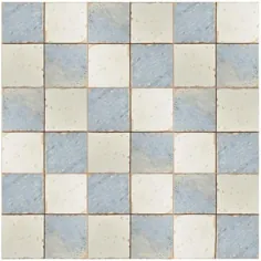 کاشی Merola Tiles Take Home Tile - Artisan Damero Azul FS-A 13 in. x 13 in. Ceramic Floor and Wall-S1FPEARTDA - انبار خانه