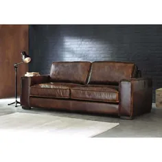 Vintage-Sofa 3-Siter aus Leder، braun |  Maisons du Monde