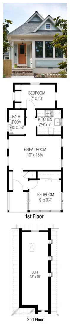طرح خانه به سبک کلبه - 2 تخت 1 حمام 557 متر مربع / طرح طرح # 915-16