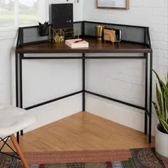Carbon Loft میز مش رایانه گوشه ای 42 اینچی (گردوی تیره) ، قهوه ای