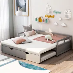 تختخواب خواب دوقلو و پادشاه ModernLuxe با Trundle - Walmart.com